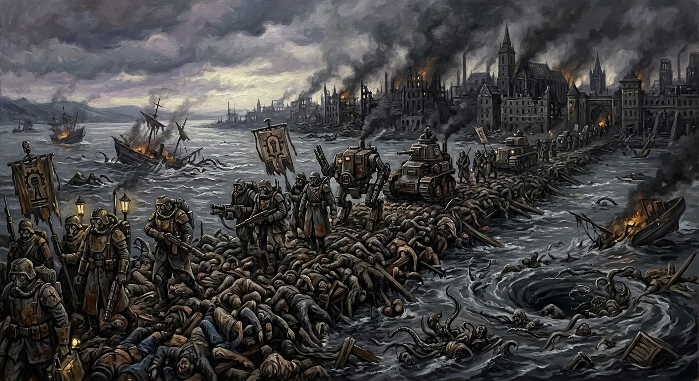 The Brașov Flood — The Brașov Flood, rendered as oil-painting.