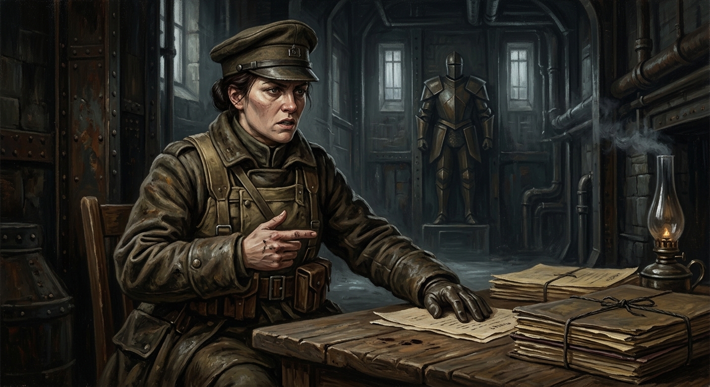 Sergeant Elke Voss — Sergeant Elke Voss, rendered as oil-painting.