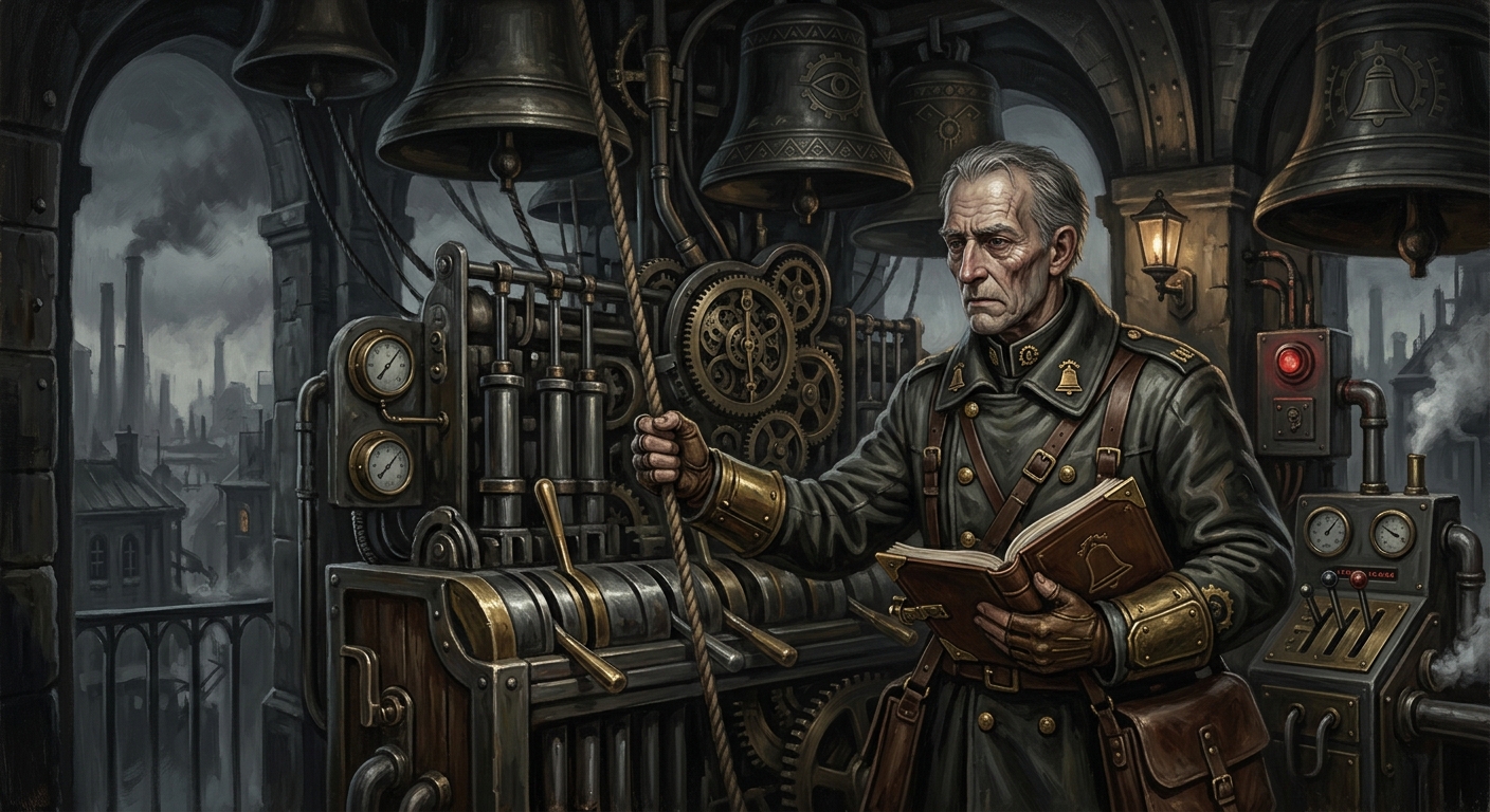 Master-Carillonist Aldo Venn — Master-Carillonist Aldo Venn, rendered as oil-painting.