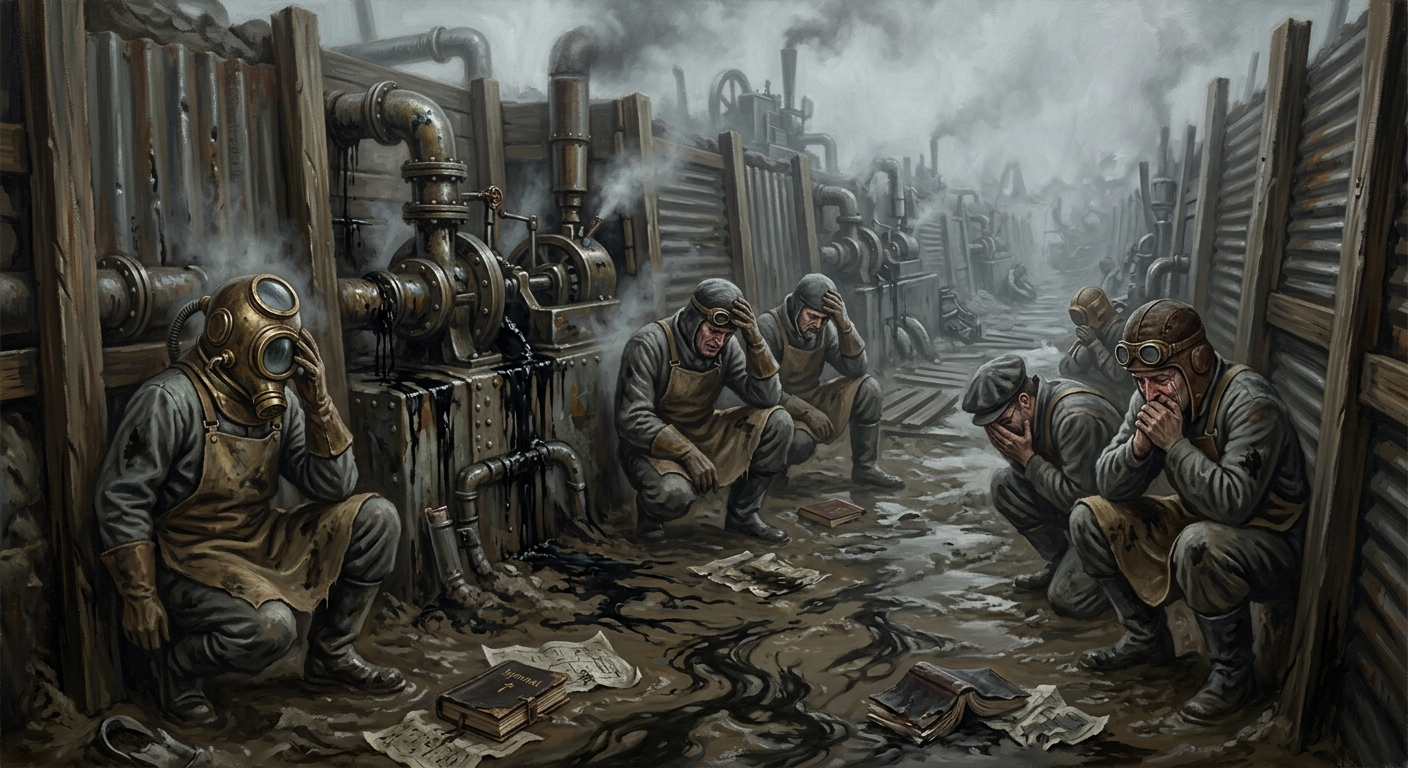 Weeping Trenches of Odessa — Weeping Trenches of Odessa, rendered as oil-painting.