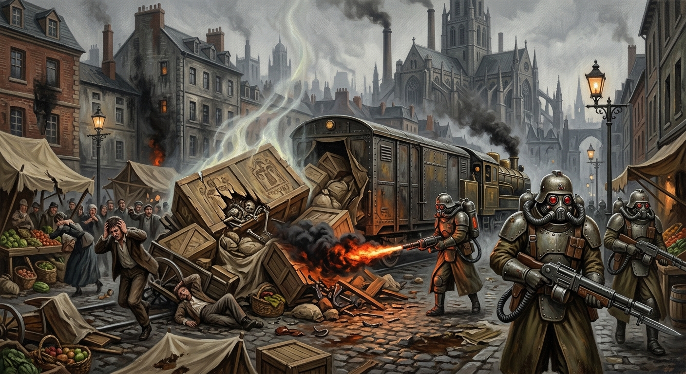 Collapse of Saint Aurelia's Convoy — Collapse of Saint Aurelia's Convoy, rendered as oil-painting.
