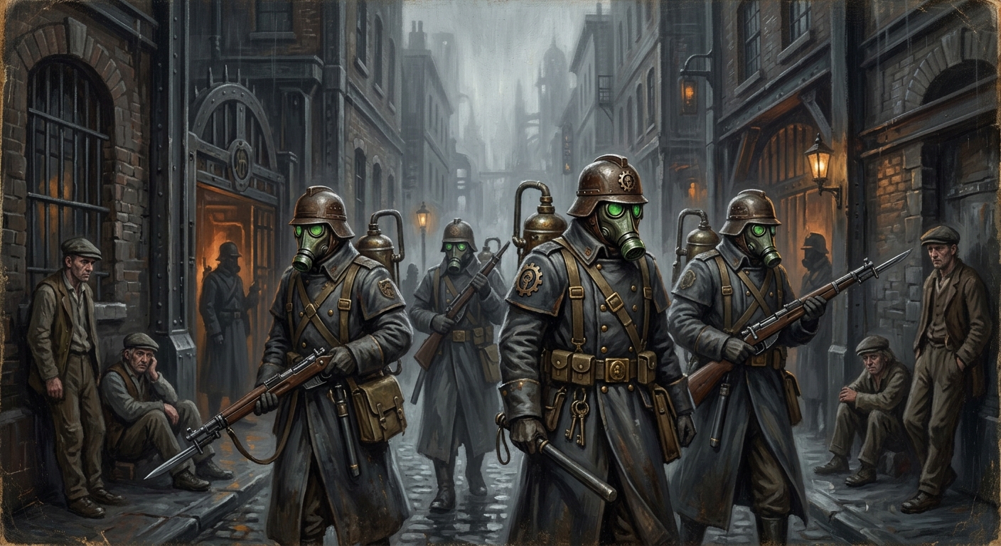 Wardens — Wardens, rendered as oil-painting.