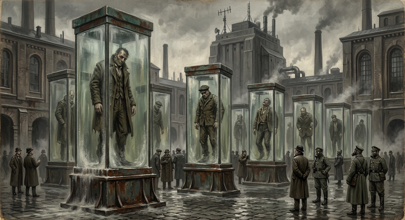 Pillars of Glass, Zaragoza — Pillars of Glass, Zaragoza, rendered as oil-painting.