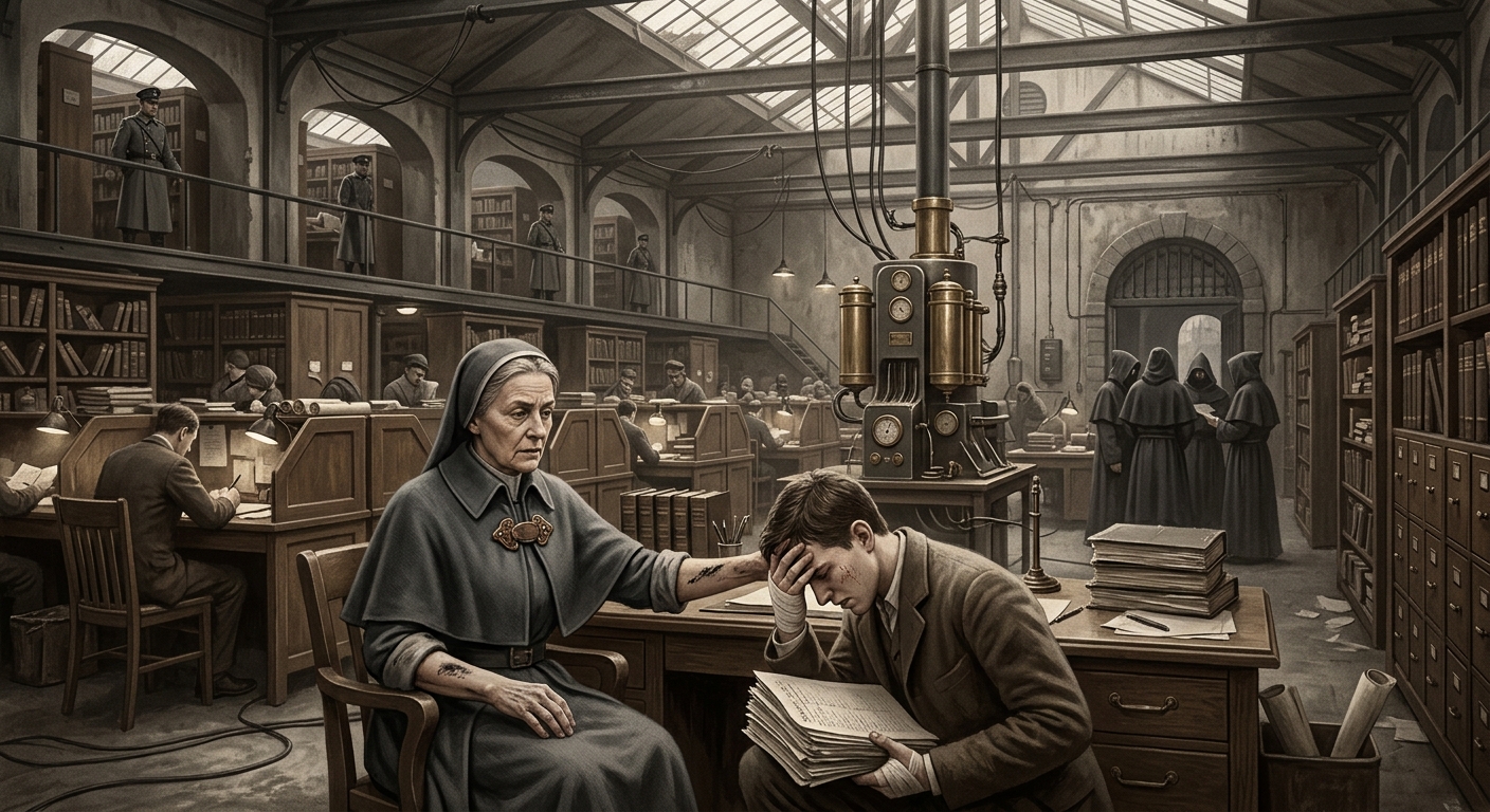 Scribe-Mother Hal — On Her Office and Its Daily Miseries, rendered as photograph.