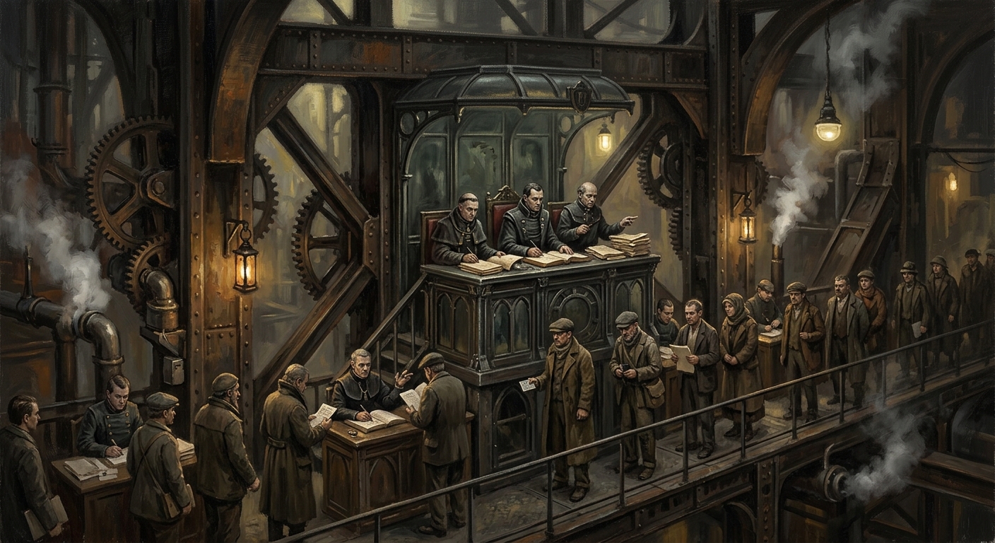 Bridge Tribunal — Bridge Tribunal, rendered as oil-painting.