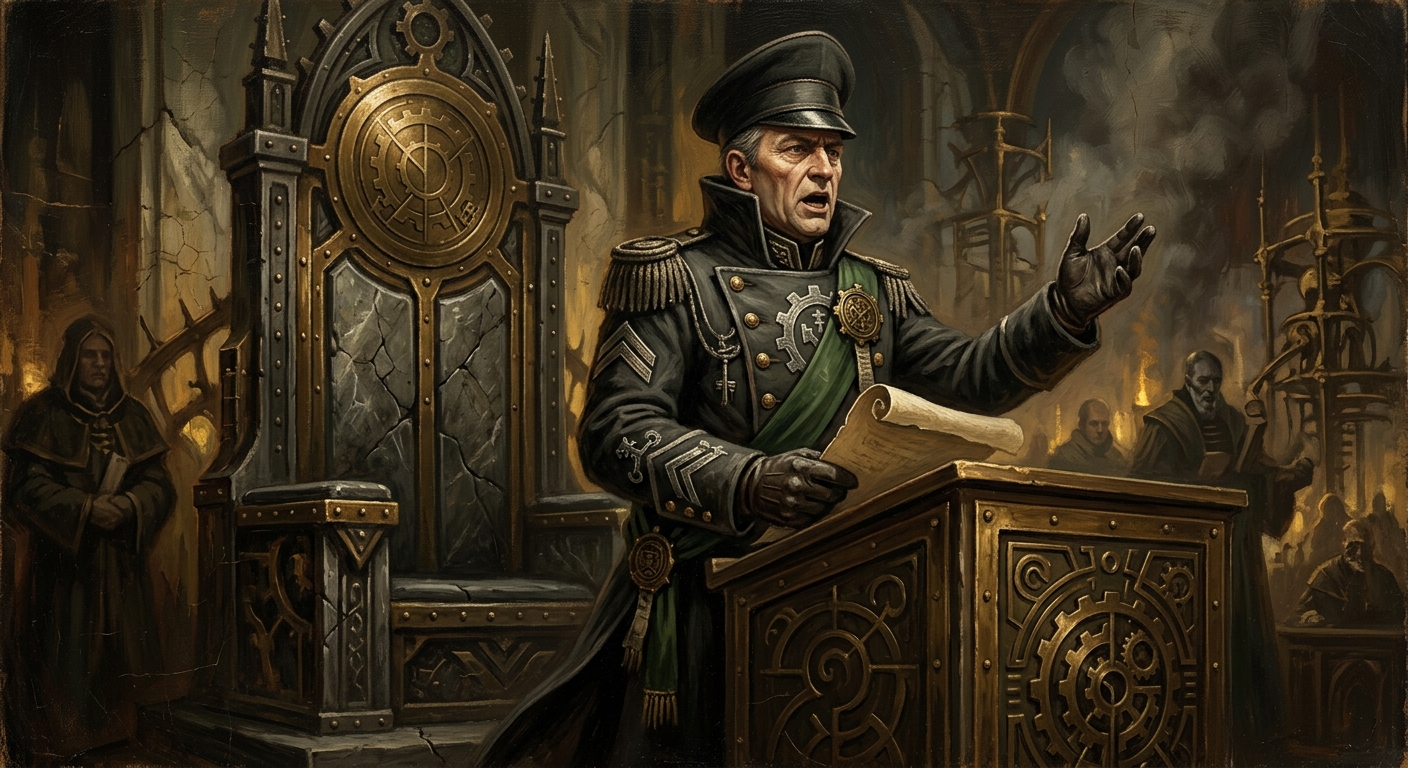 Warden-General — Warden-General, rendered as oil-painting.