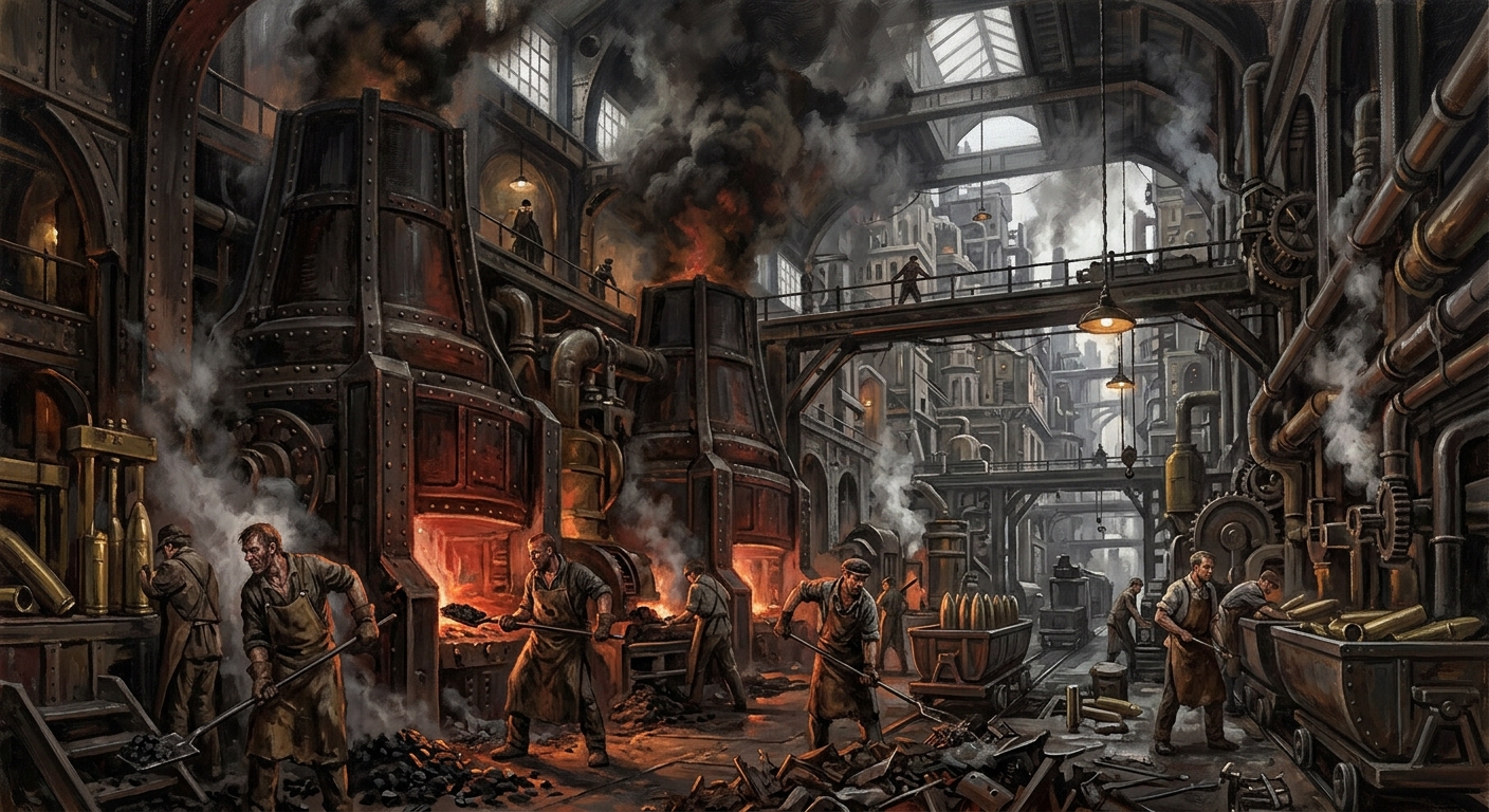The Chrismole Furnaces of Brast — The Chrismole Furnaces of Brast, rendered as oil-painting.