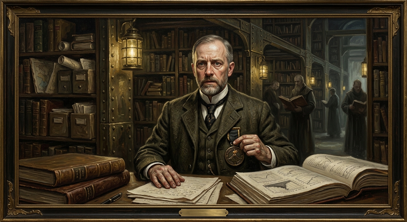 Professor Gérard Molyneaux — Professor Gérard Molyneaux, rendered as oil-painting.