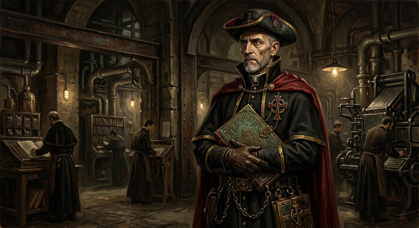 Father Clemente de los Rios — Father Clemente de los Rios, rendered as oil-painting.