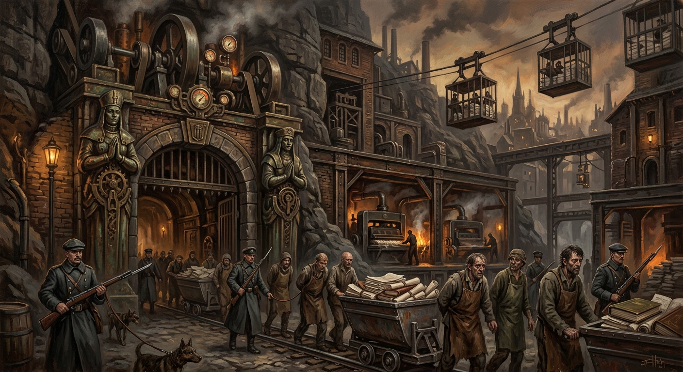 The Paper Mines of Ulm — The Paper Mines of Ulm, rendered as oil-painting.
