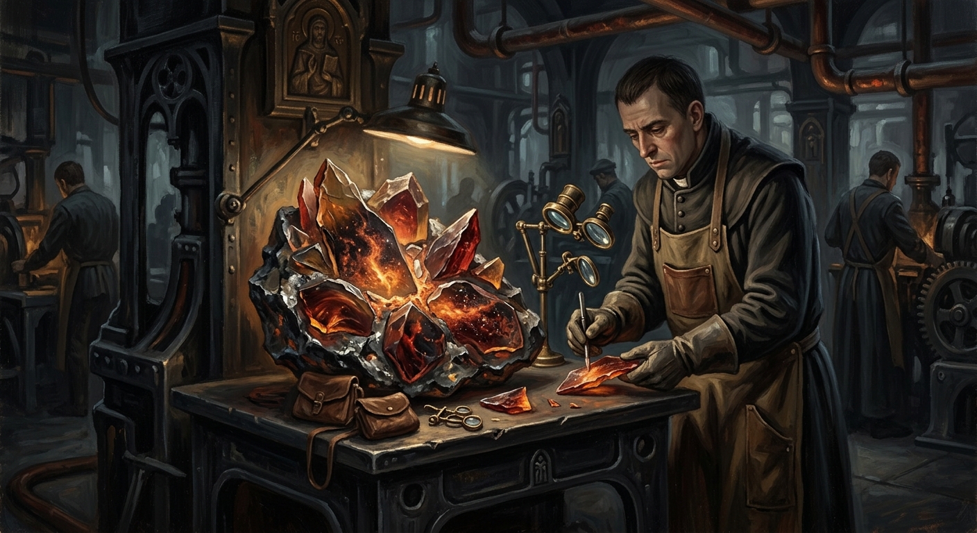 Demon Glass — Demon Glass, rendered as oil-painting.