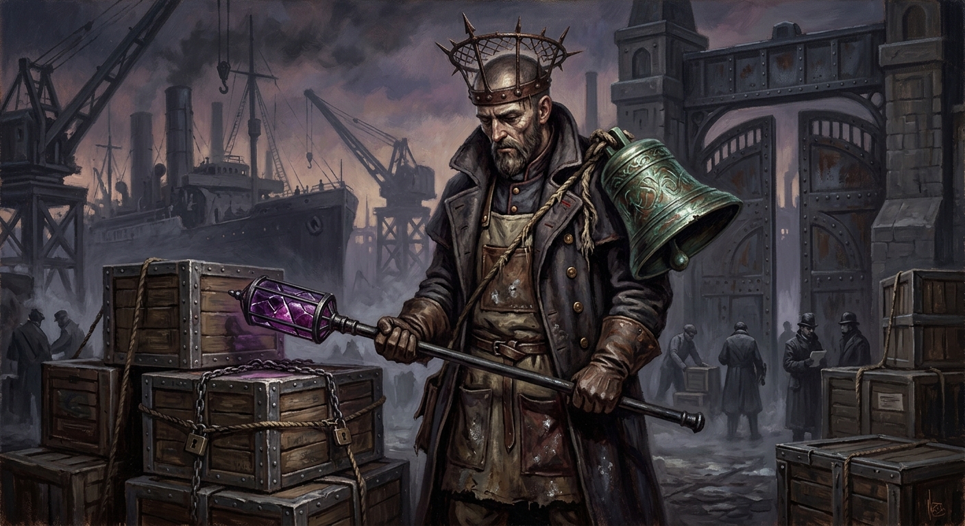 Saint Harrowglass — Saint Harrowglass, rendered as oil-painting.