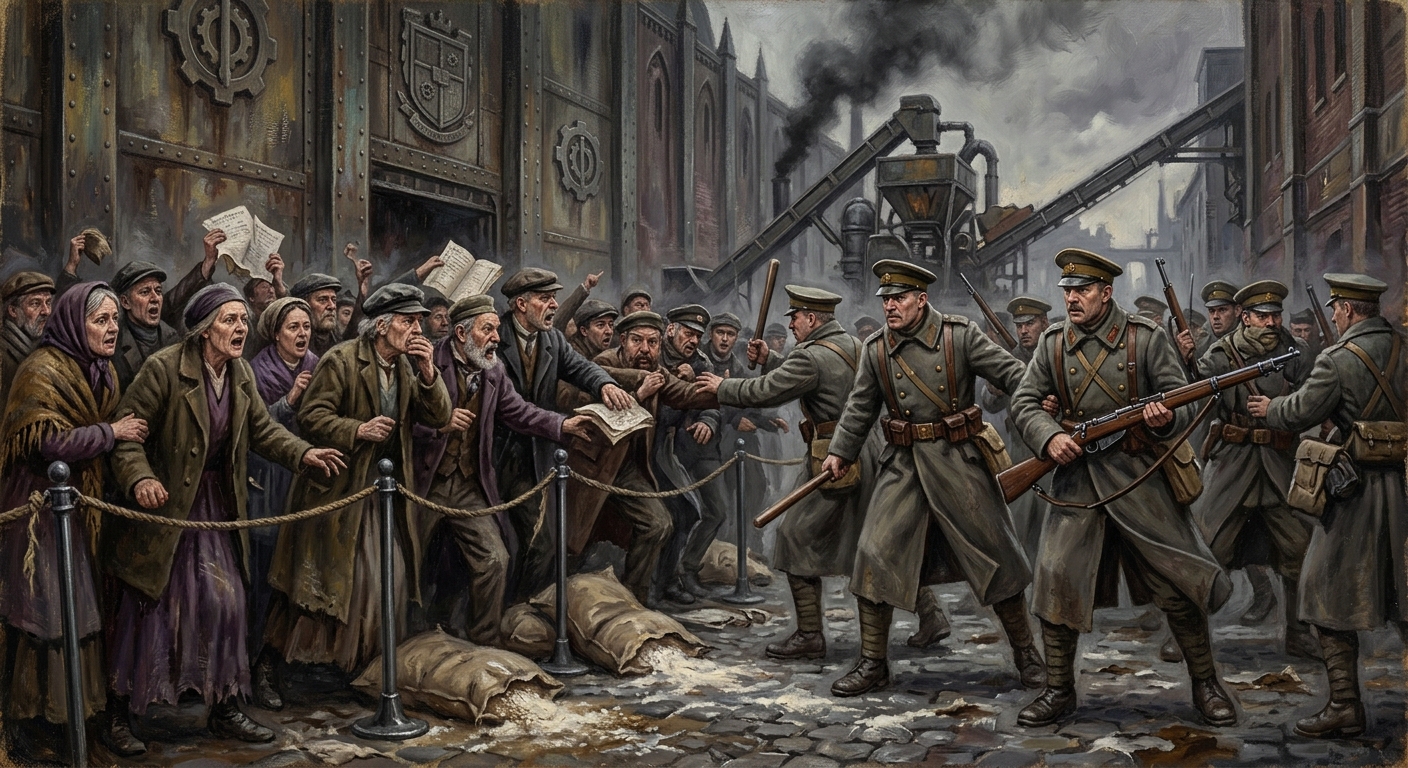 Queue Riot of Metz — Queue Riot of Metz, rendered as oil-painting.