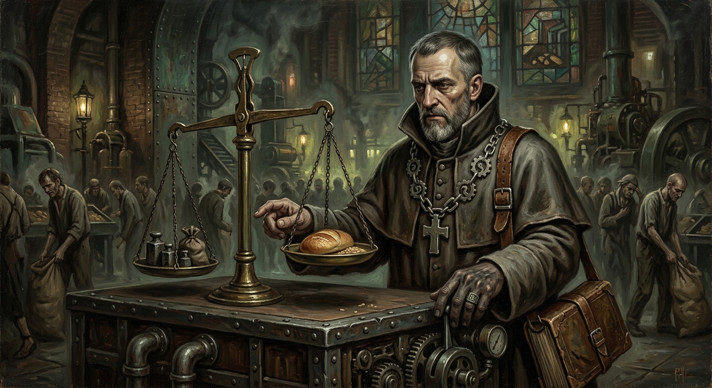 Saint Calibrus, the Level Hand — Saint Calibrus, the Level Hand, rendered as oil-painting.