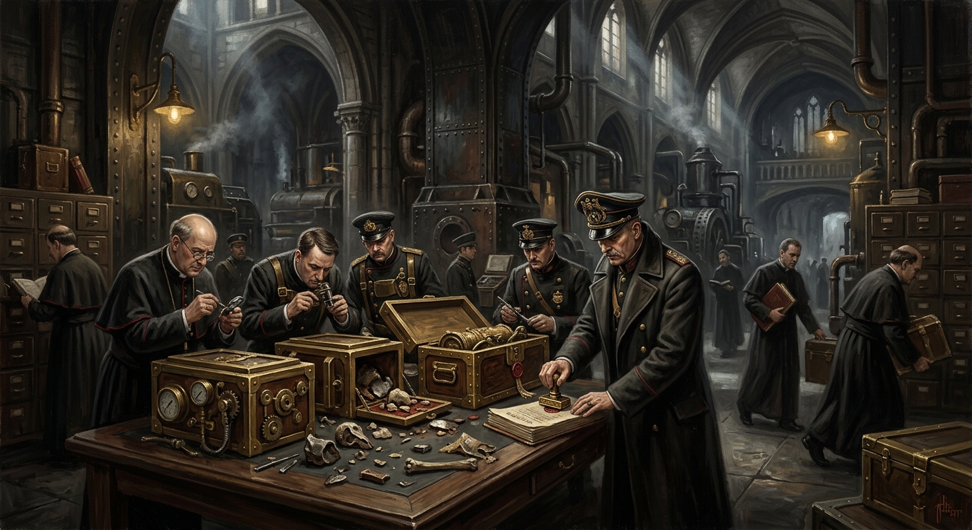 Relic Counterfeit Scandal — Relic Counterfeit Scandal, rendered as oil-painting.