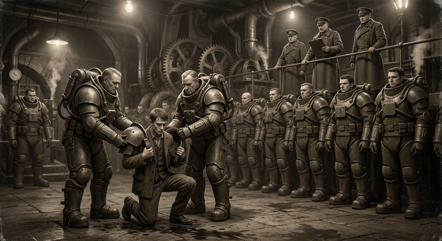 Shield Paladins — On Recruitment and the Gift of Becoming Heavy, rendered as photograph.