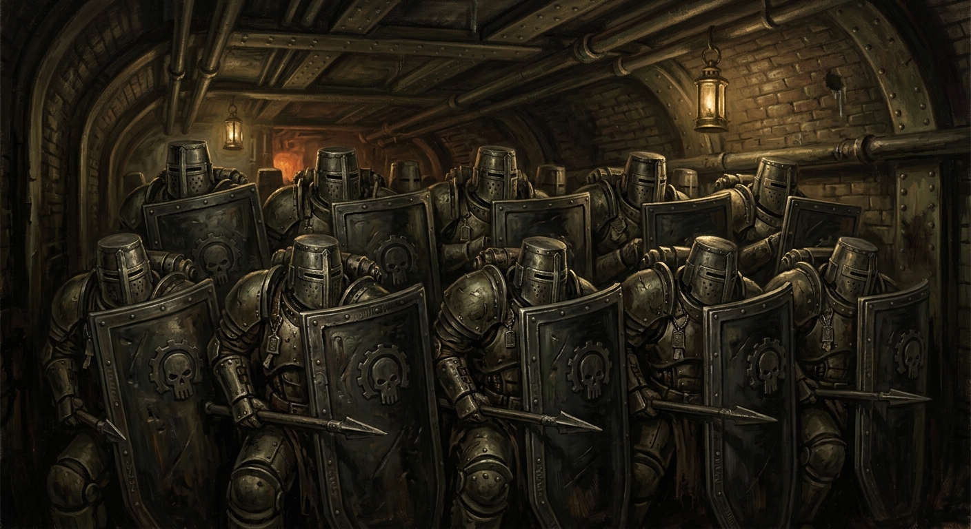 Lock Formation — Lock Formation, rendered as oil-painting.