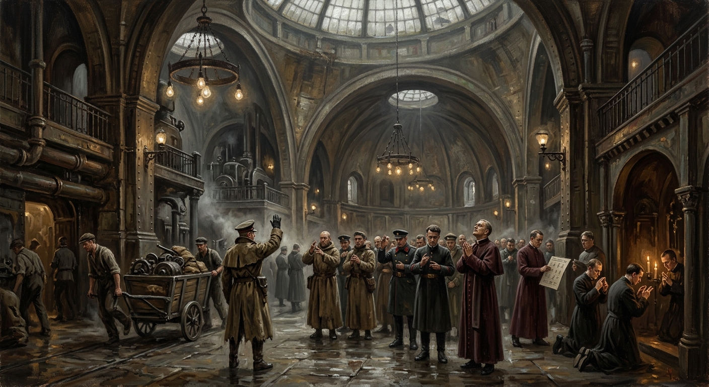 Silence Domes — Silence Domes, rendered as oil-painting.