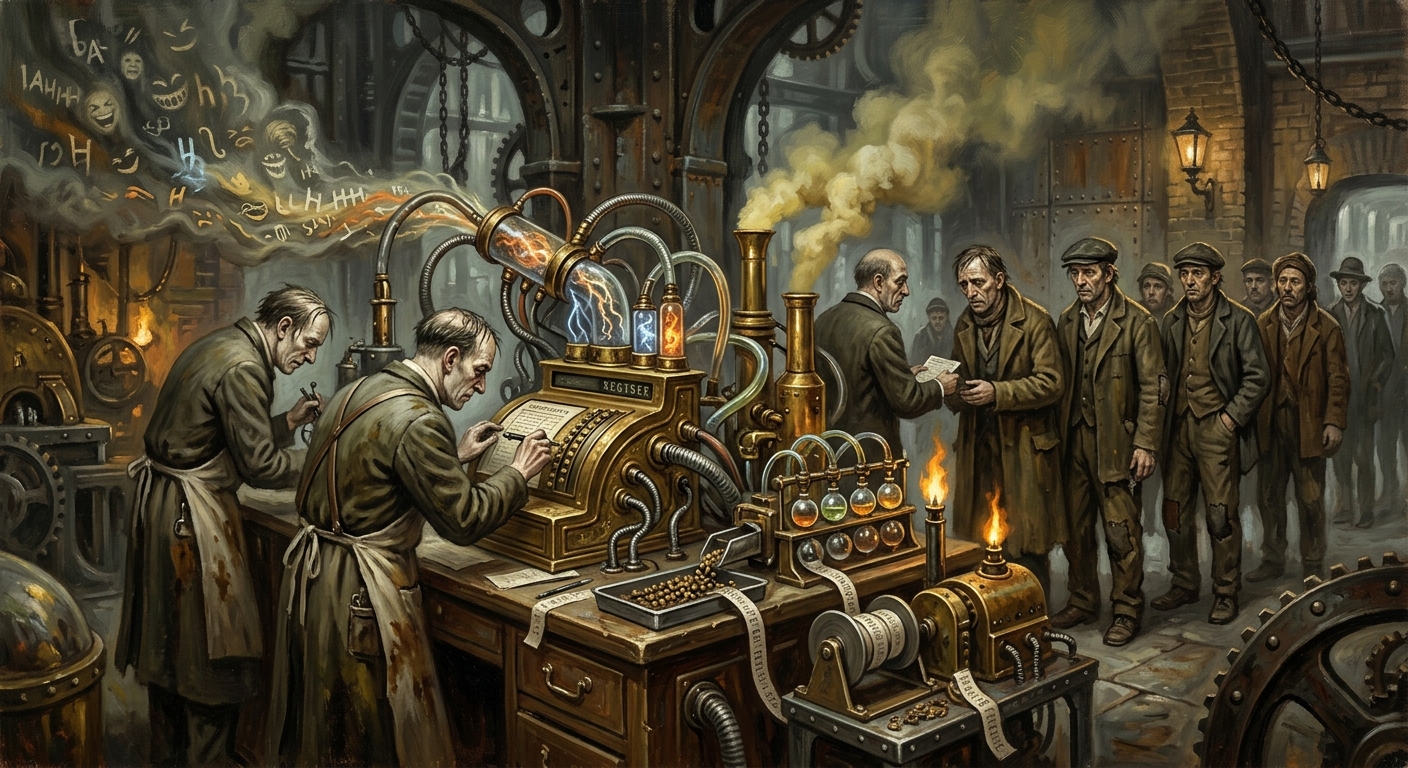 The List of Laughters — The List of Laughters, rendered as oil-painting.