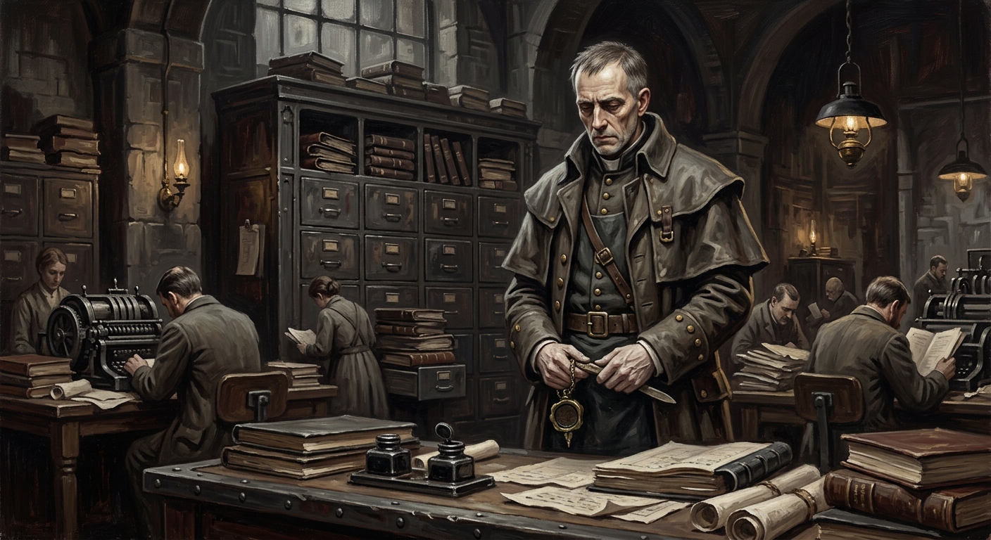 Saint Vellum the Silent — Saint Vellum the Silent, rendered as oil-painting.
