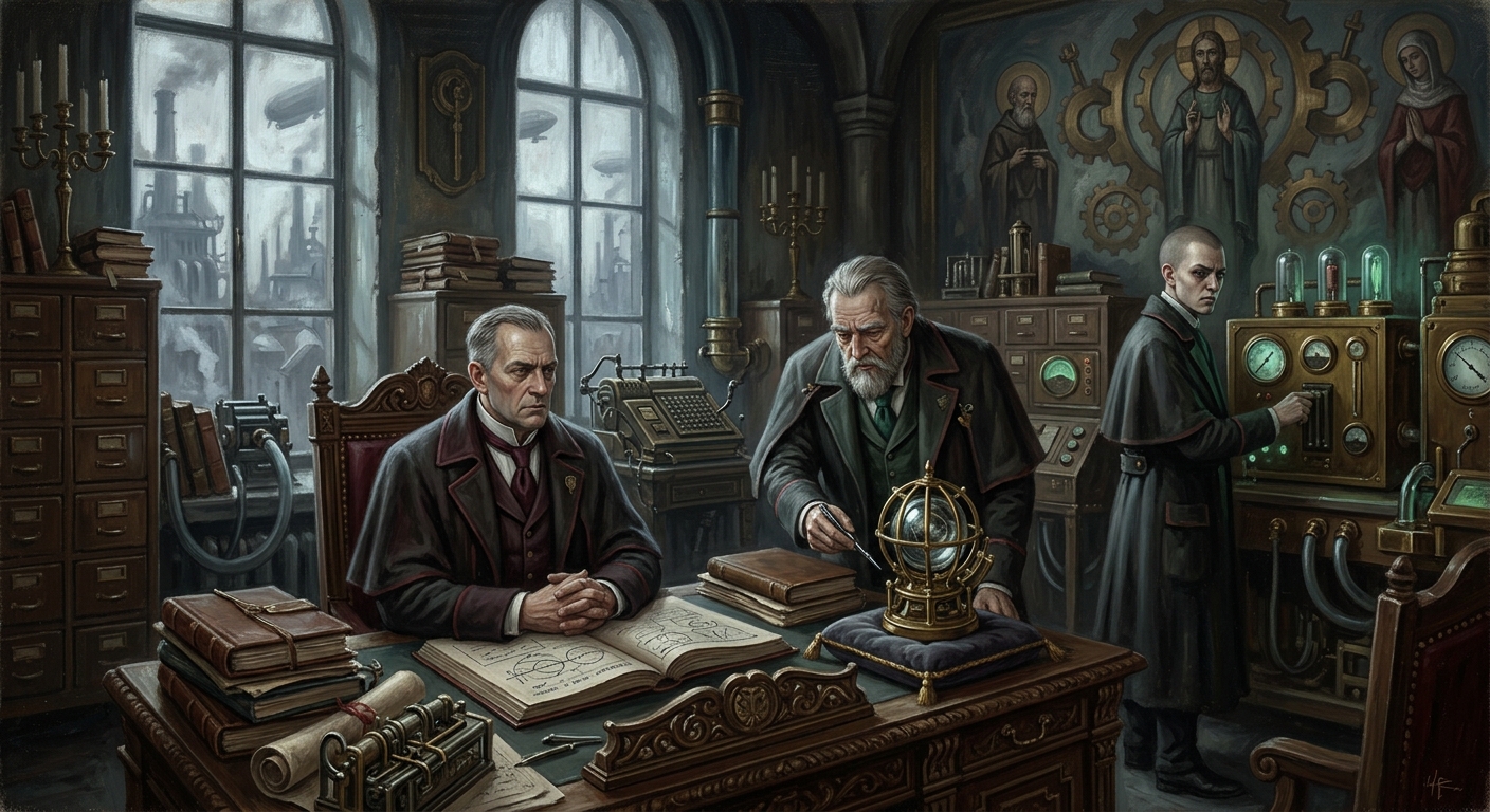 Peace Brokers — Peace Brokers, rendered as oil-painting.