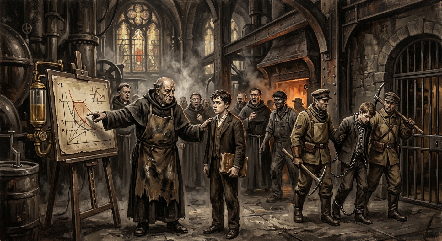 Ash-School Scandal — Ash-School Scandal, rendered as oil-painting.