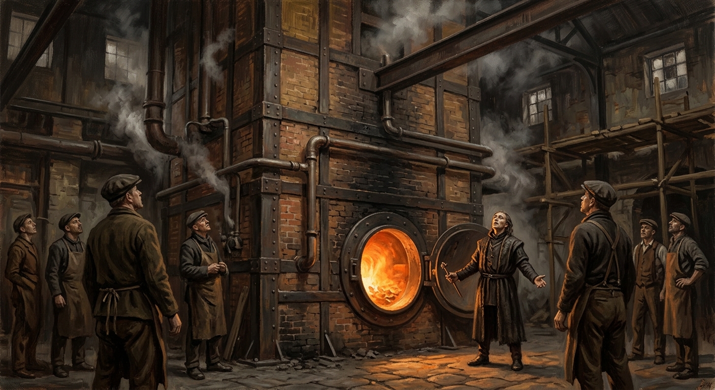 Saint-Combust — Saint-Combust, rendered as oil-painting.