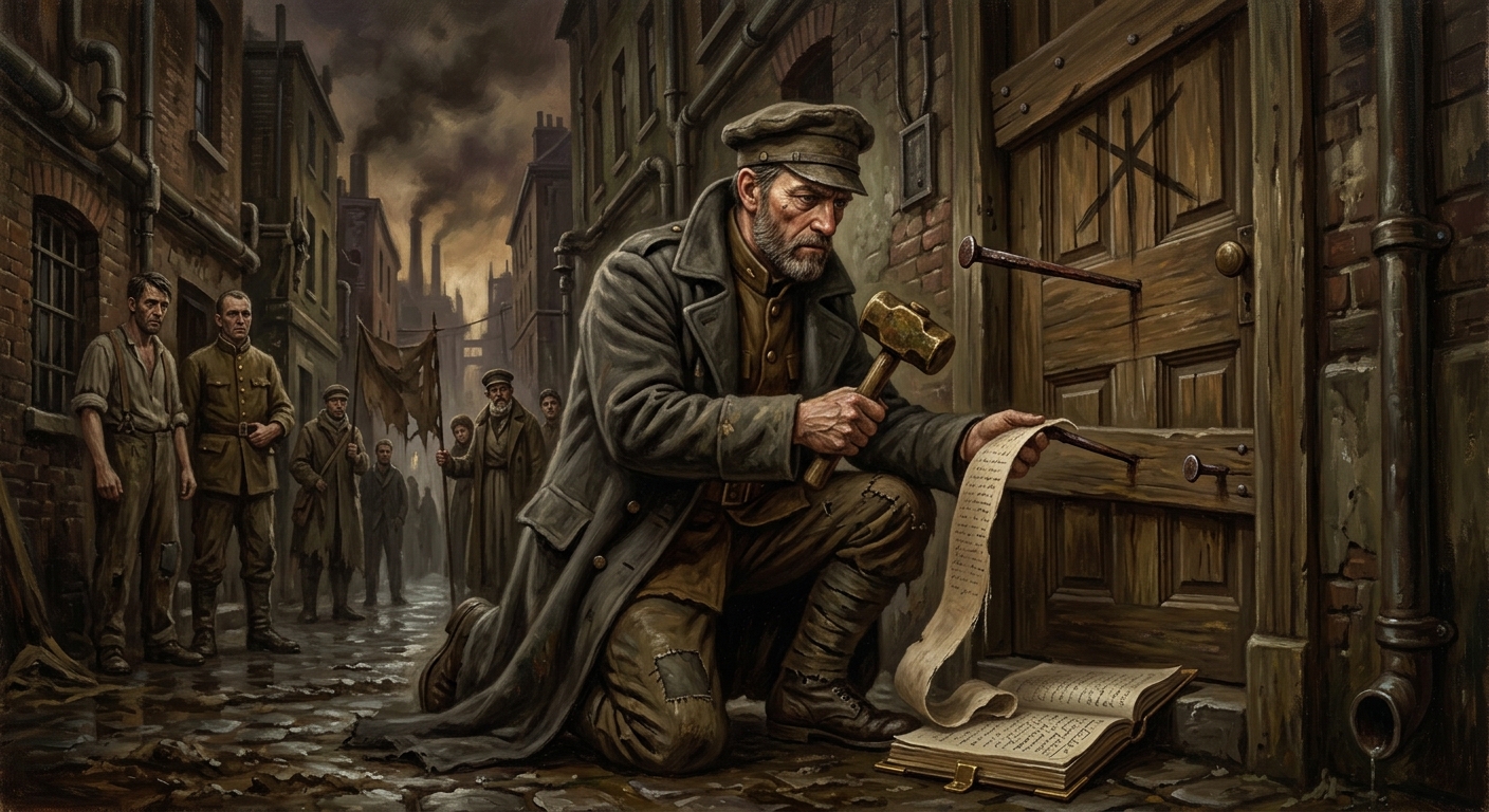 Saint Edrin of the Three Nails — Saint Edrin of the Three Nails, rendered as oil-painting.