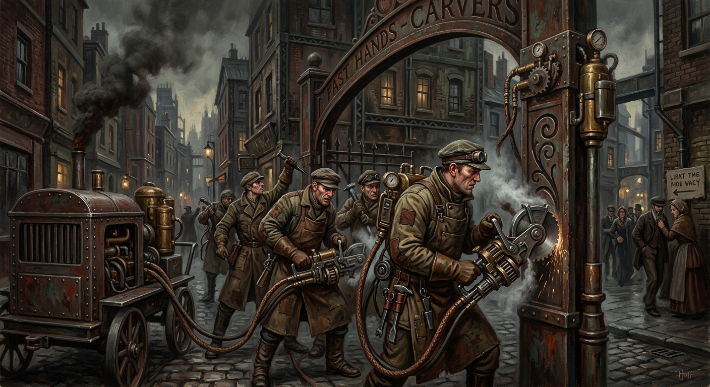Fast Hands, Gate-Carvers — Fast Hands, Gate-Carvers, rendered as oil-painting.