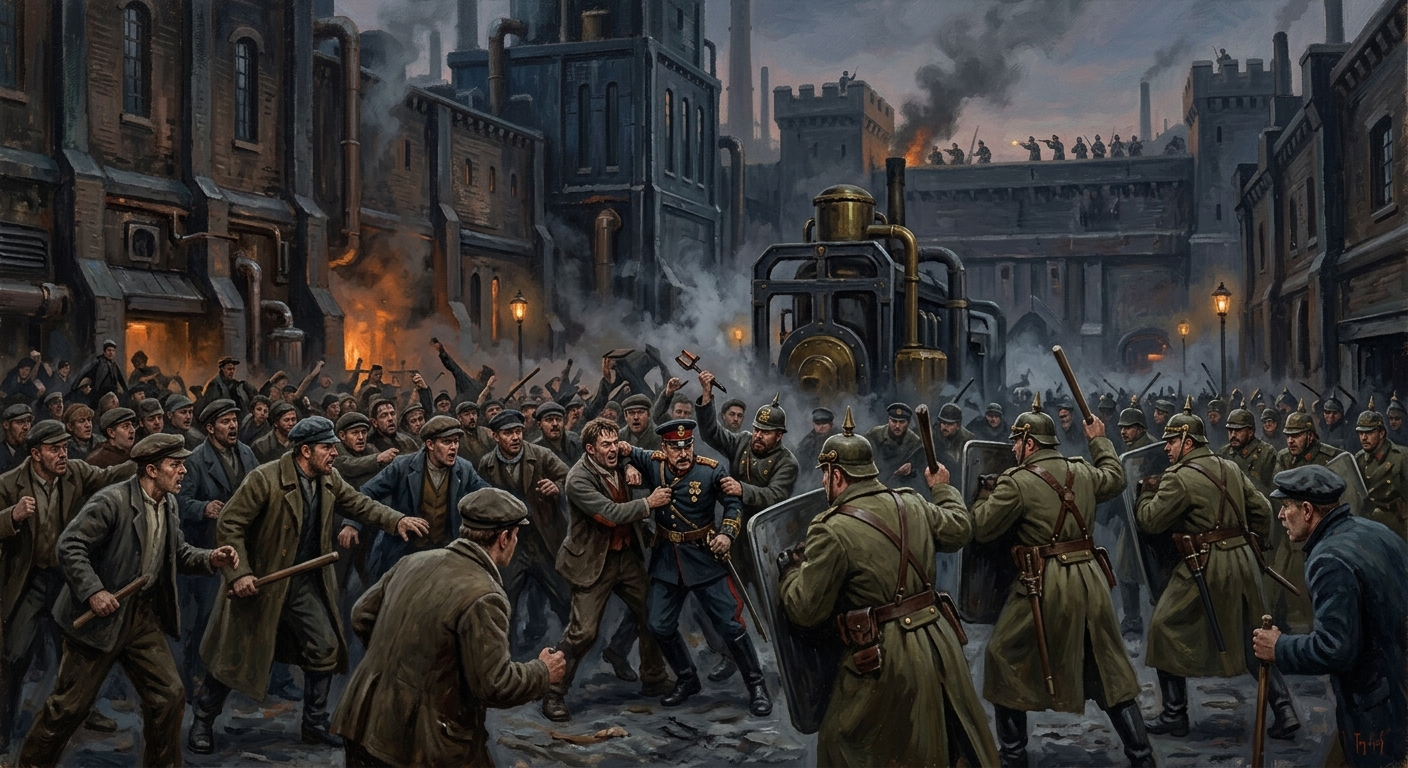 The Angle Riots — The Angle Riots, rendered as oil-painting.