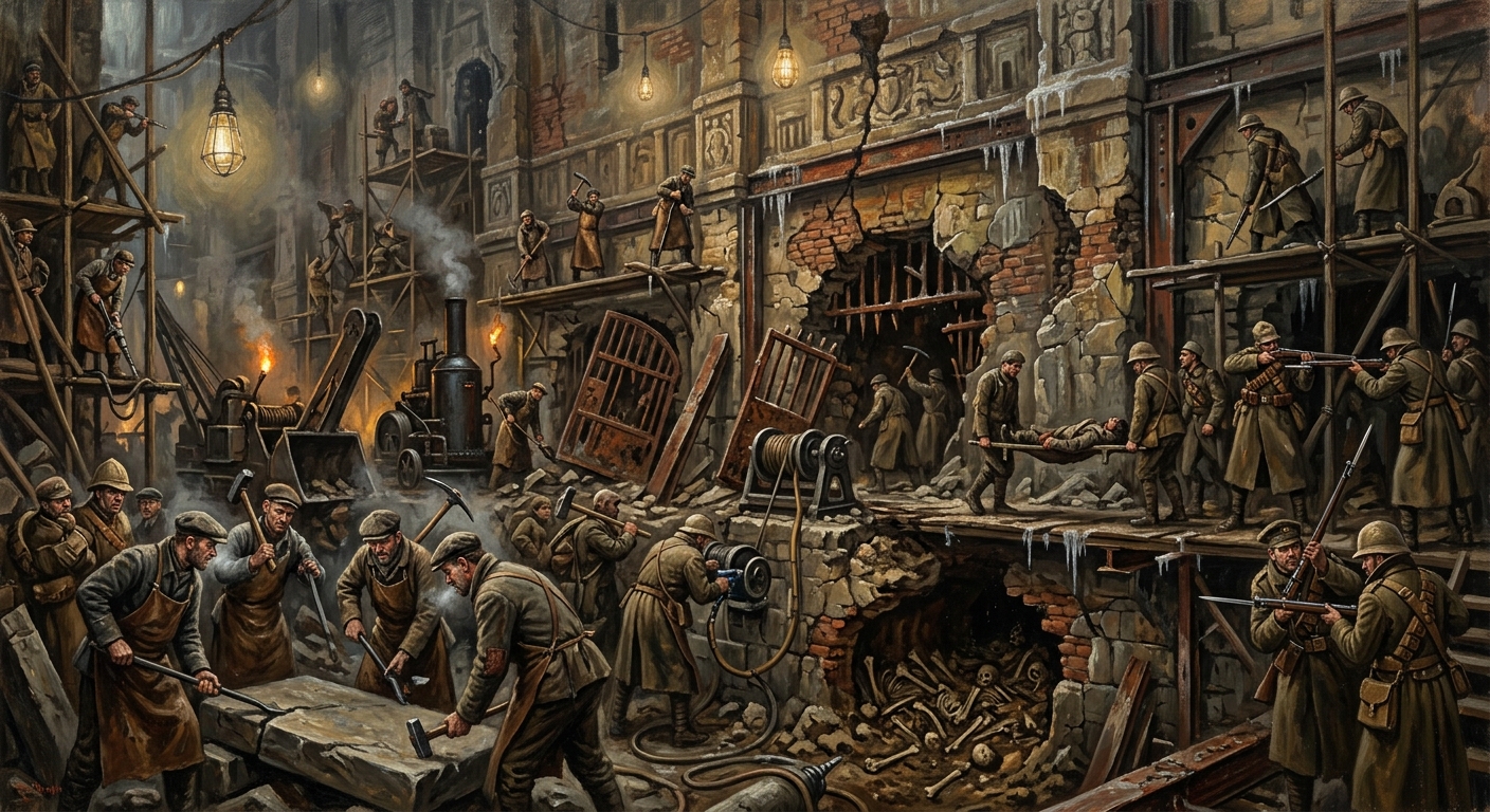 The Ossuary Breach Winter — The Ossuary Breach Winter, rendered as oil-painting.