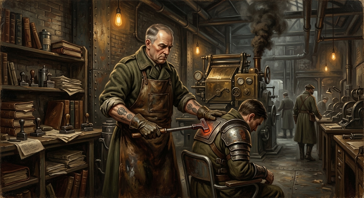 Re-inspection Brand-Smith — Re-inspection Brand-Smith, rendered as oil-painting.