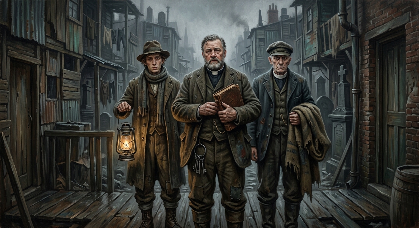 Caretaker Saints — Caretaker Saints, rendered as oil-painting.