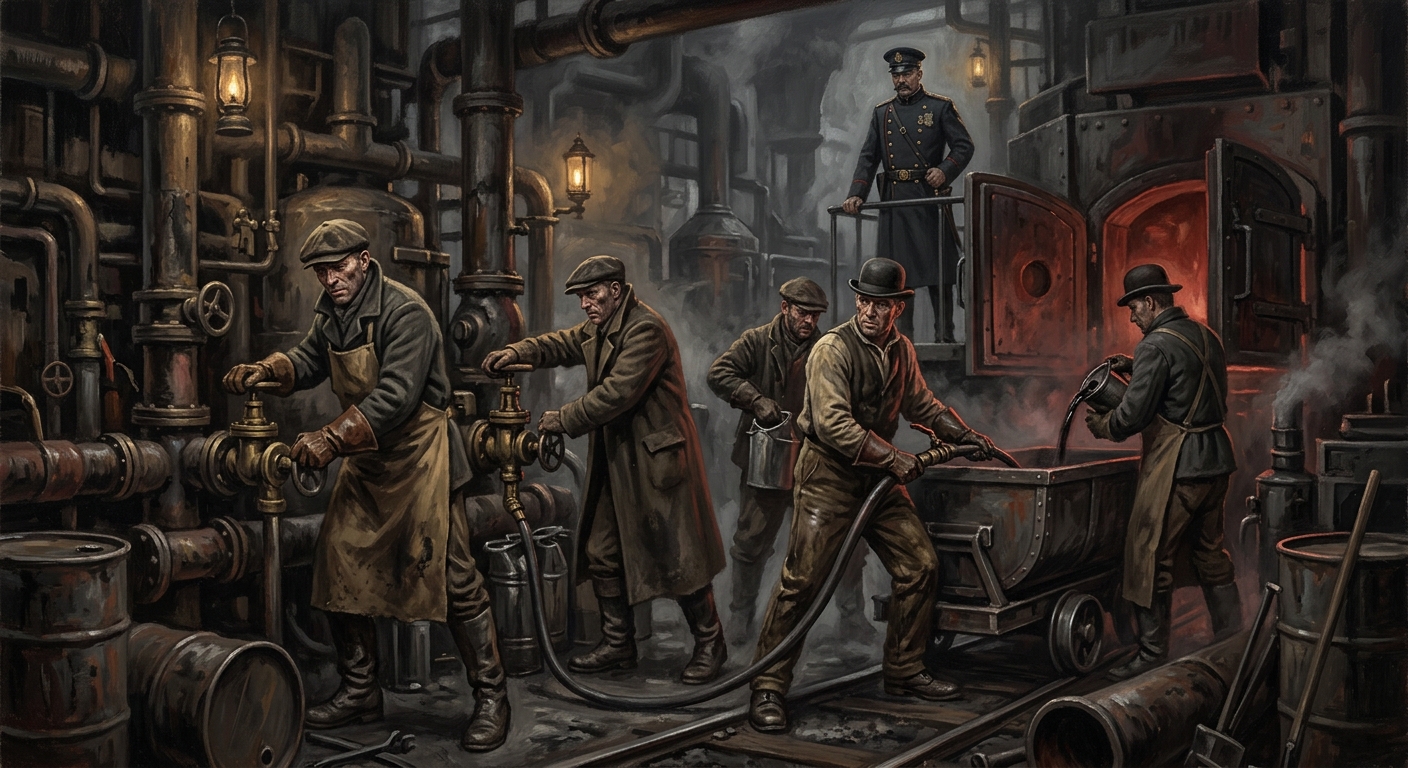 Furnace-Hardliners — Furnace-Hardliners, rendered as oil-painting.