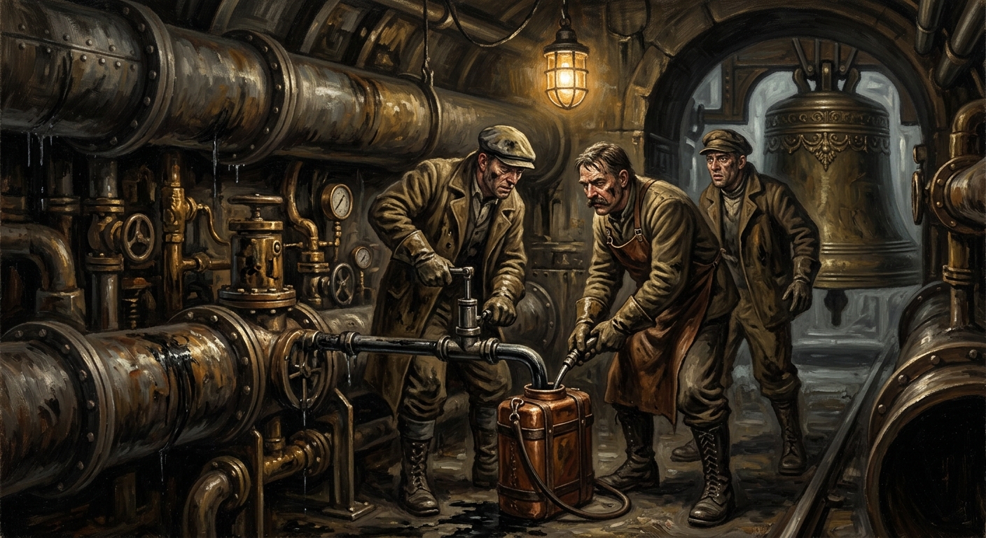 Bell-Tappers — Bell-Tappers, rendered as oil-painting.