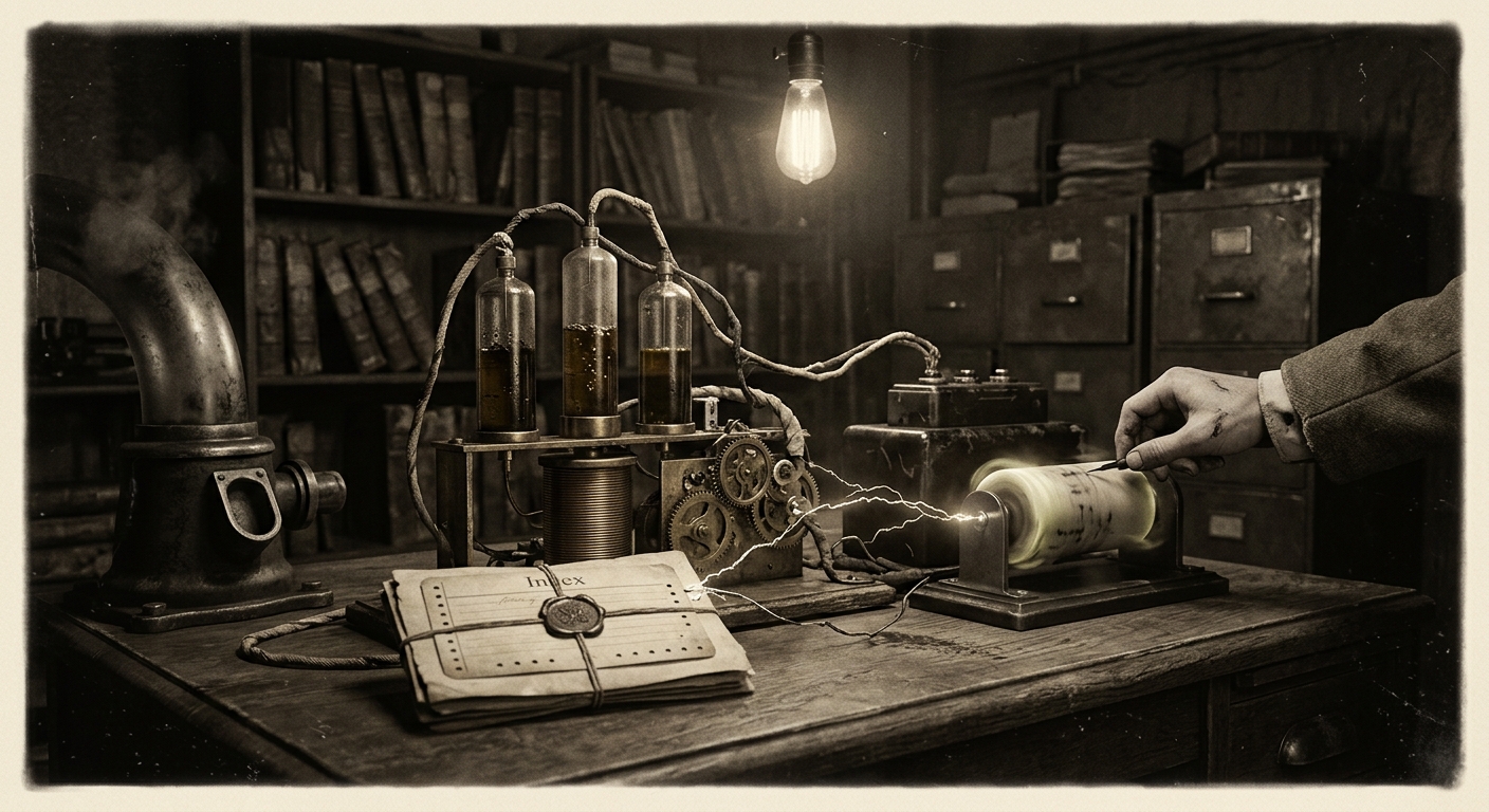 Shadow Relay — On the Mechanism, rendered as photograph.
