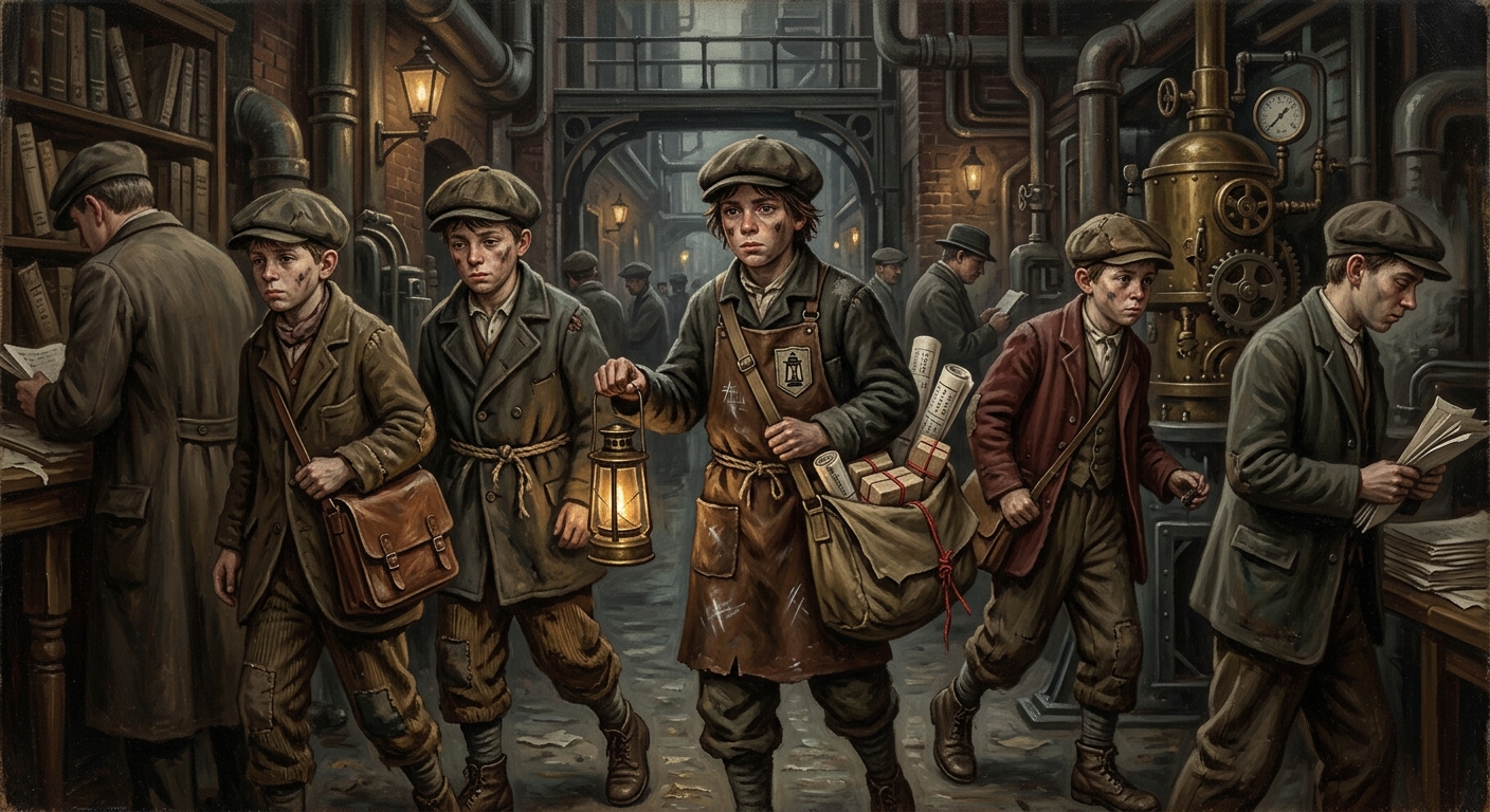Candle-Runners — Candle-Runners, rendered as oil-painting.