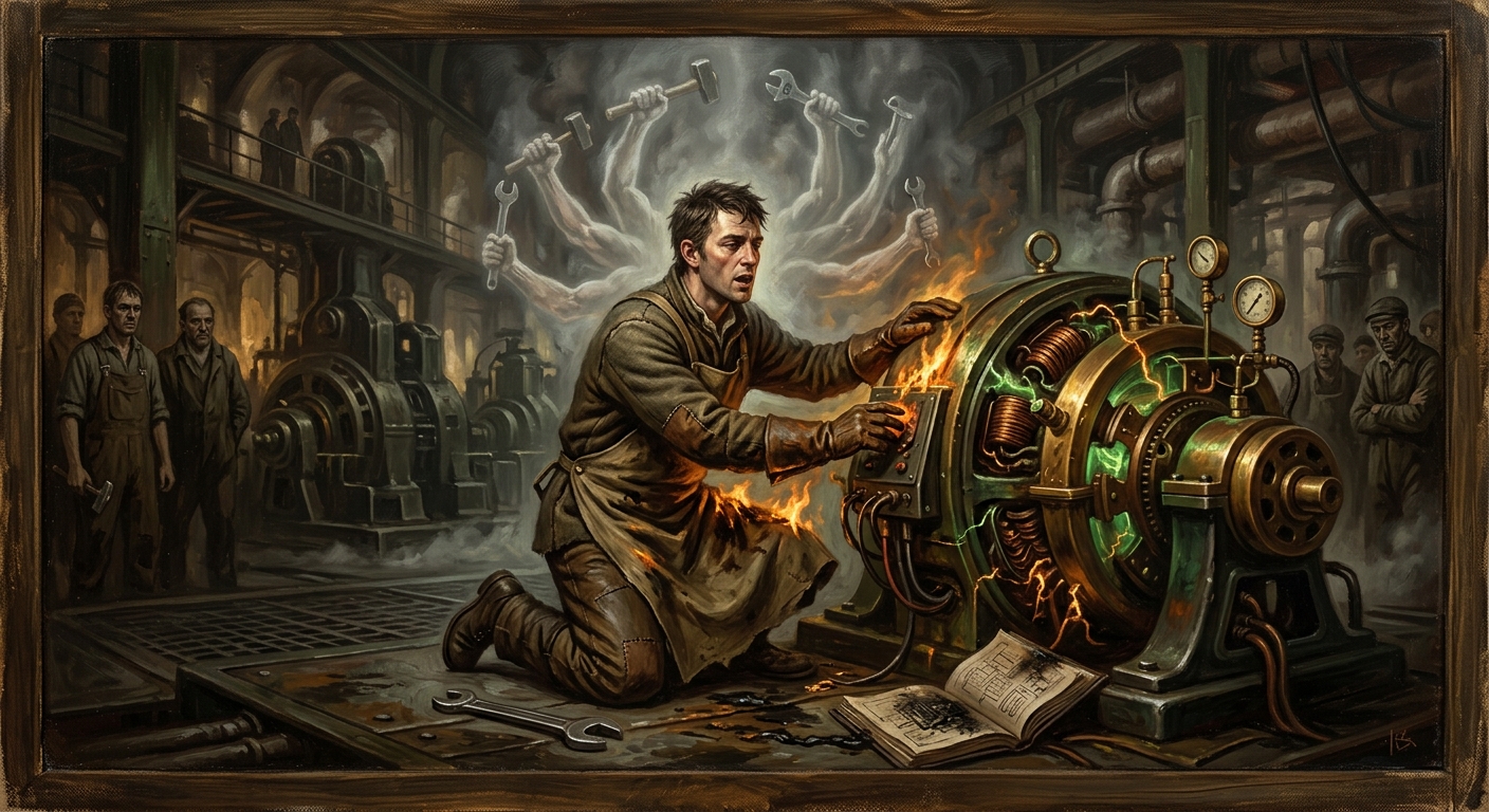 Saint Edrin of the Eight Strokes — Saint Edrin of the Eight Strokes, rendered as oil-painting.