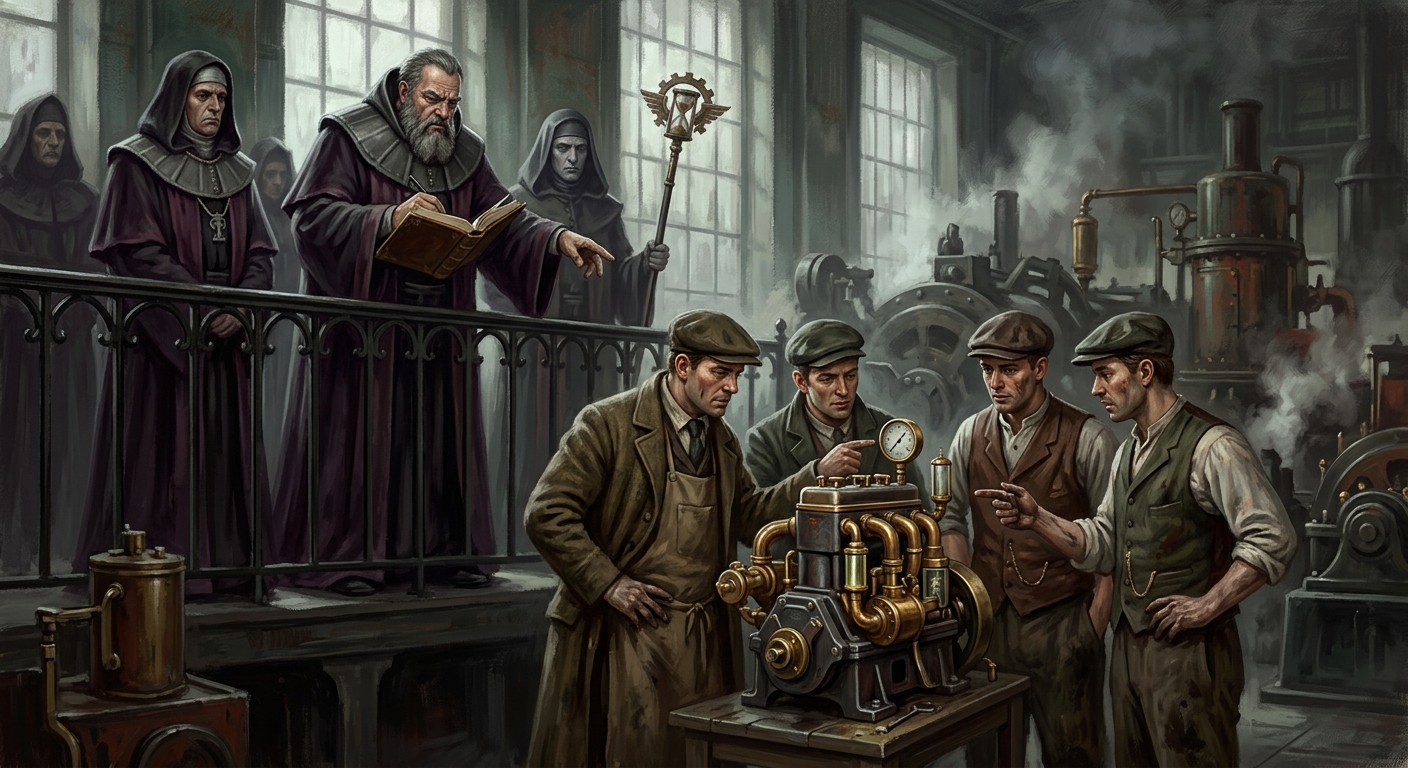 Quiet Engine Heresy — Quiet Engine Heresy, rendered as oil-painting.