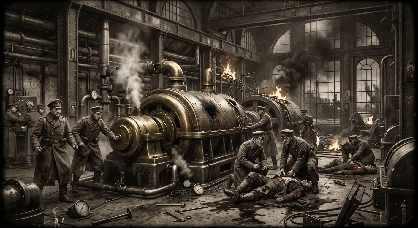 Black Start Catastrophe — On the Generator Room, rendered as photograph.