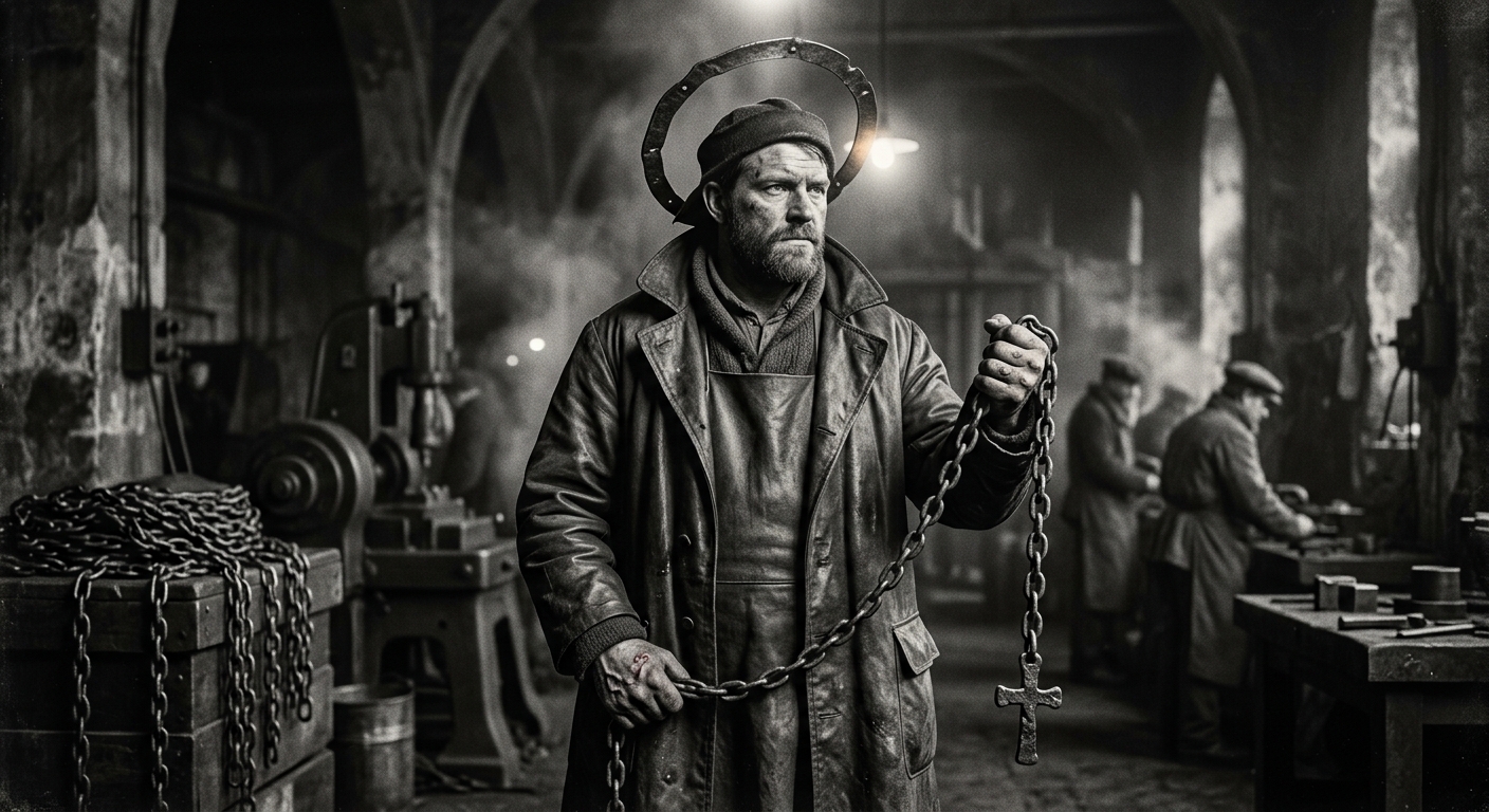 Saint Varric of the Twelve Blisters — On the First Column, rendered as photograph.