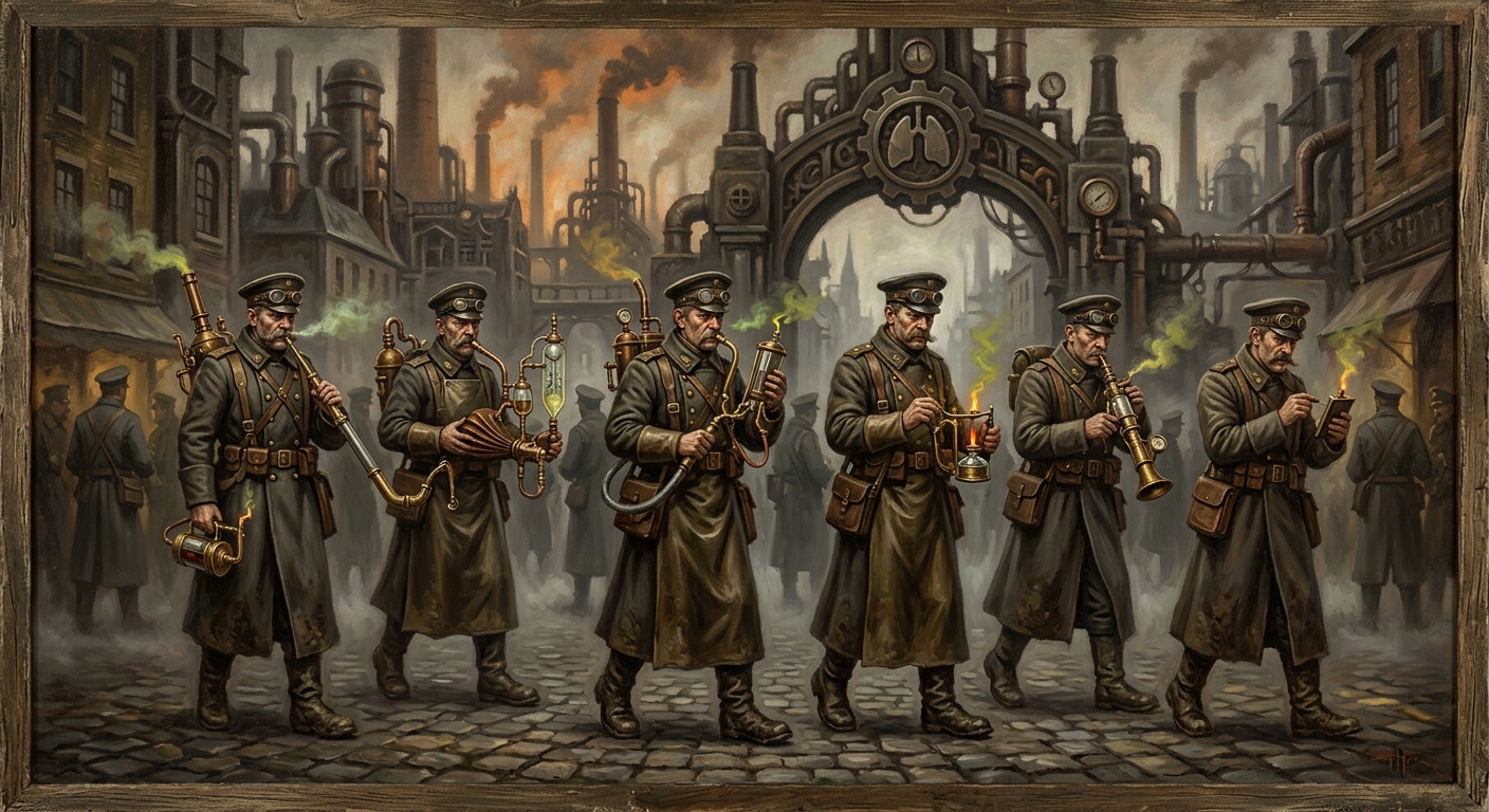 Clean-Lung Purists — Clean-Lung Purists, rendered as oil-painting.
