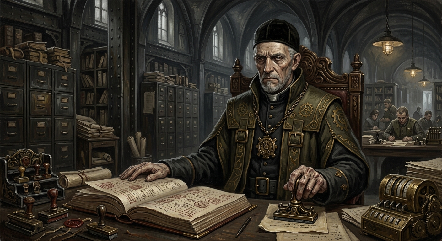 Saint Cadrin the Measured — Saint Cadrin the Measured, rendered as oil-painting.