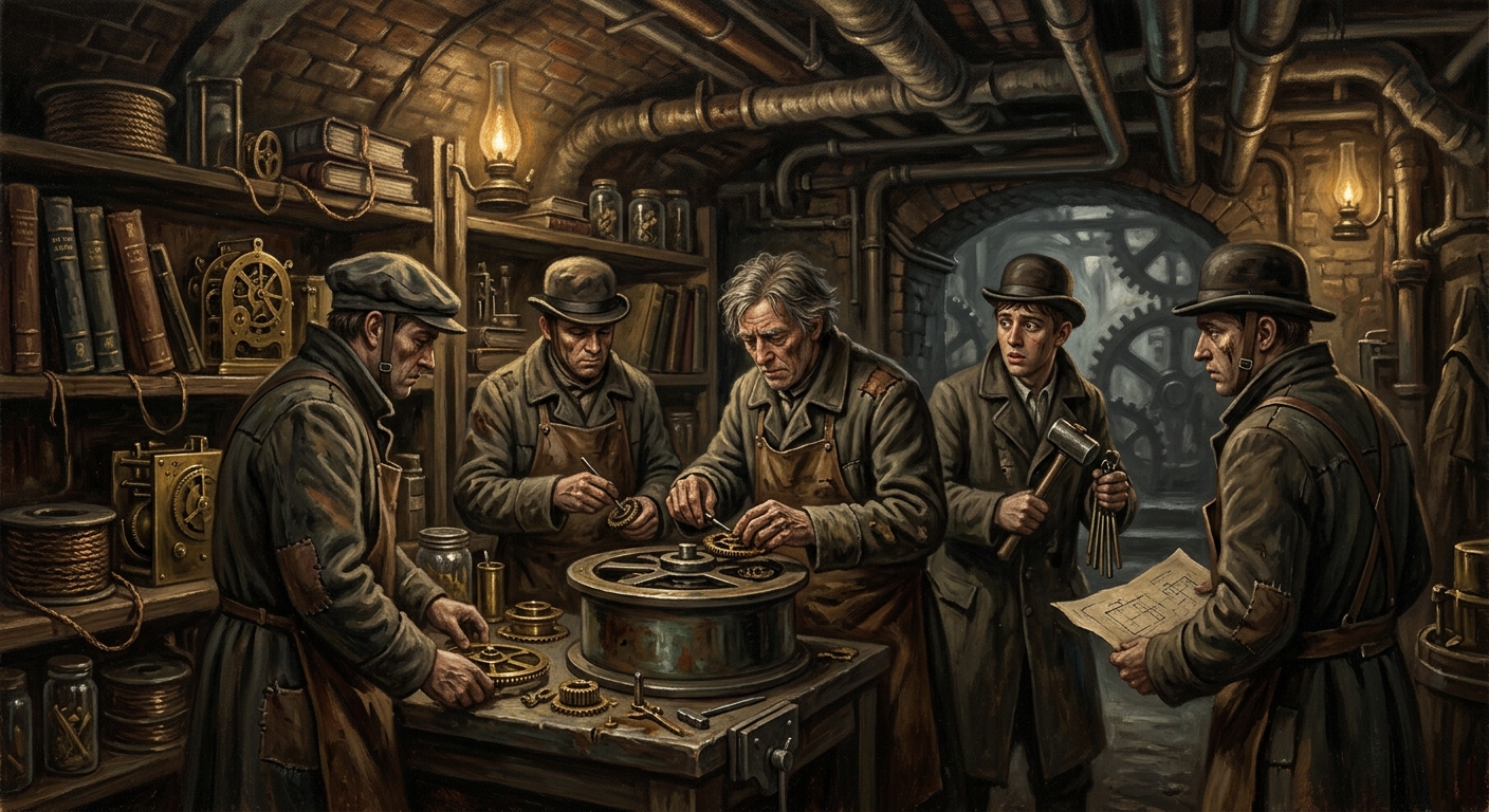 Silent-Core Crew — Silent-Core Crew, rendered as oil-painting.