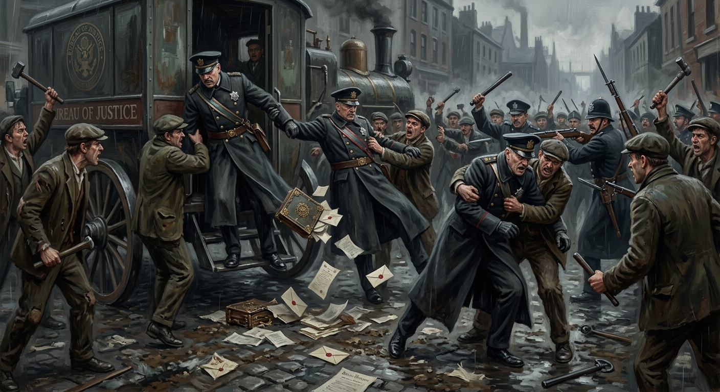 Road Riots A.S. 140 — Road Riots A.S. 140, rendered as oil-painting.