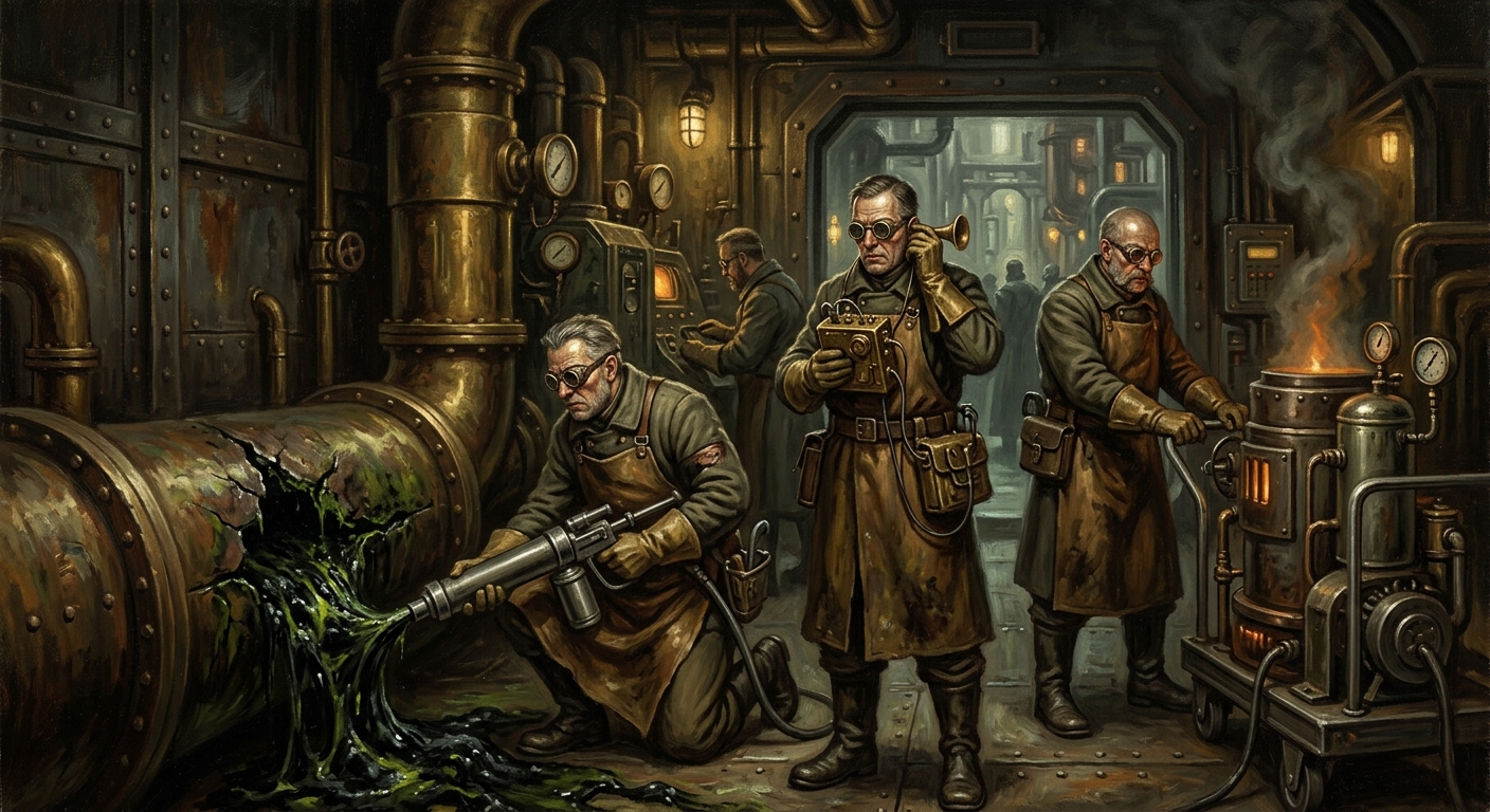 Black-Lime Containment Leads — Black-Lime Containment Leads, rendered as oil-painting.