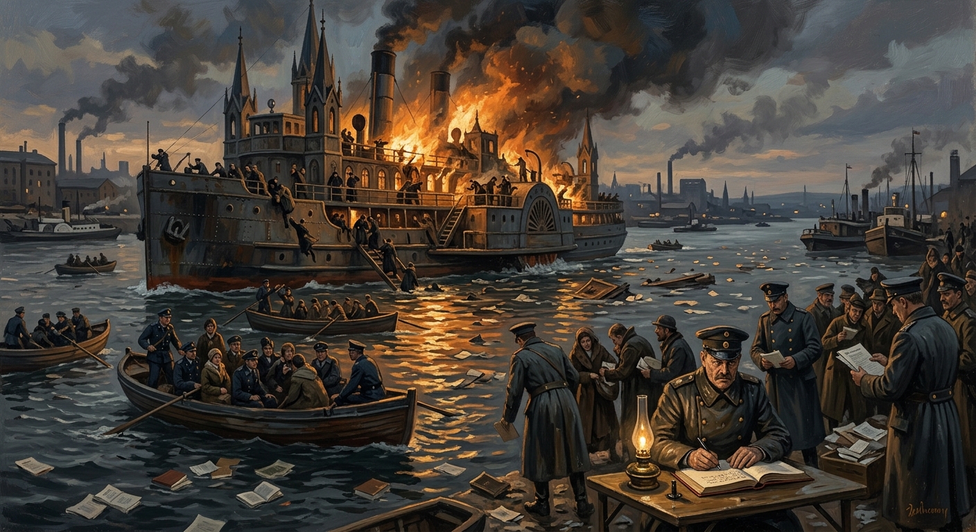 First Floating Cathedral Burn — First Floating Cathedral Burn, rendered as oil-painting.