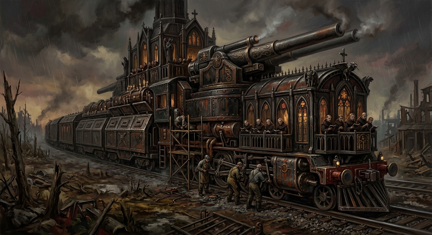 Sepulcher Locomotive — Sepulcher Locomotive, rendered as oil-painting.