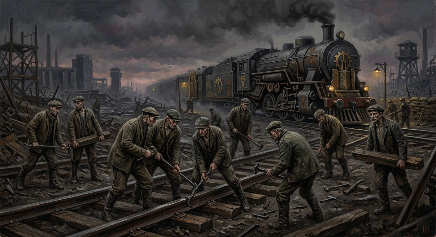 Military Track Corps — Military Track Corps, rendered as oil-painting.