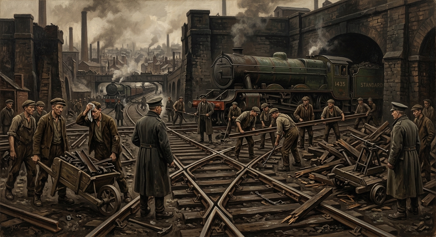 Gauge War — Gauge War, rendered as oil-painting.